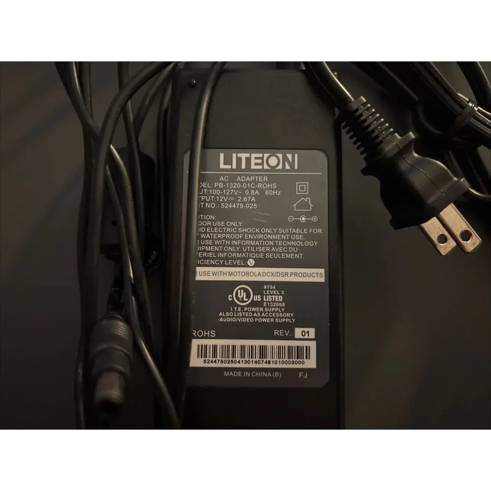 LITEON AC Adapter Model PB-1320-01C-ROHS (MOTOROLA USE)